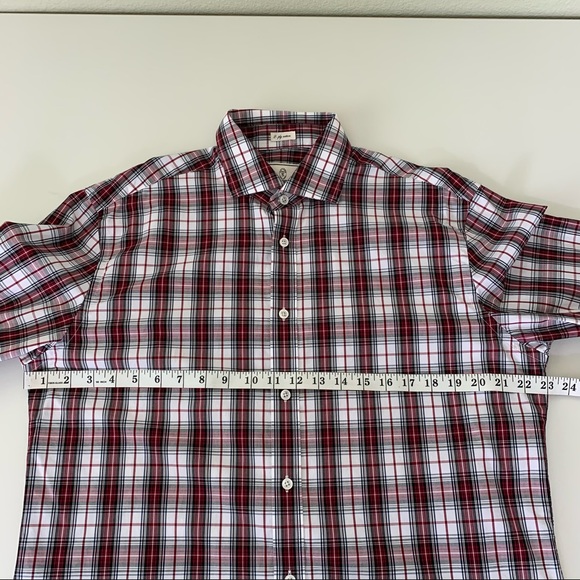 Todd Snyder Mens Plaid Shirt 16.5 32/33 buttons - Picture 9 of 11